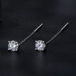 925 Sterling Silver 4.0 Carat Moissanite Earrings for Women