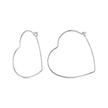 925 Sterling Silver Earrings with White Gold Plating - 27mm for Women