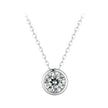 S925 Sterling Silver Moissanite Necklace 400mm with 1ct Moissanite for Women