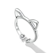 925 Sterling Silver Oxidized Paw Design Ring