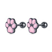 925 Sterling Silver Enamel Black Gold Plated Earrings for Women