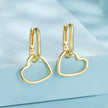 925 Sterling Silver Earrings with Love Pendant for Women