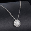 925 Sterling Silver Moissanite Necklace 40+5cm with Pavé Setting for Women