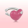 925 Sterling Silver Earrings with Pavé CZ & Enamel, 1.0*1.3cm, for Women