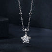 925 Sterling Silver 5mm Moissanite Necklace for Women
