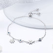 925 Sterling Silver Adjustable Bracelet for Women - 22cm