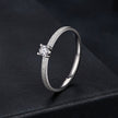 925 Sterling Silver & Moissanite Size 6 Ring with 0.1ct Moissanite