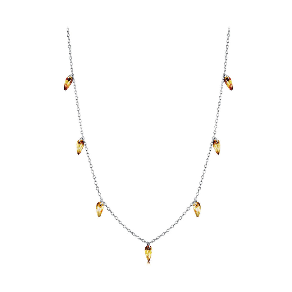 925 Sterling Silver 0.60 Carat Glass Bead Adjustable Necklace for Women