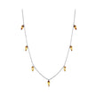 925 Sterling Silver 0.60 Carat Glass Bead Adjustable Necklace for Women