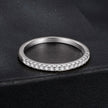 925 Sterling Silver 0.01ct Moissanite Ring in Size 8A