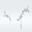 925 Sterling Silver Earrings with Platinum Plating and CZ for Women