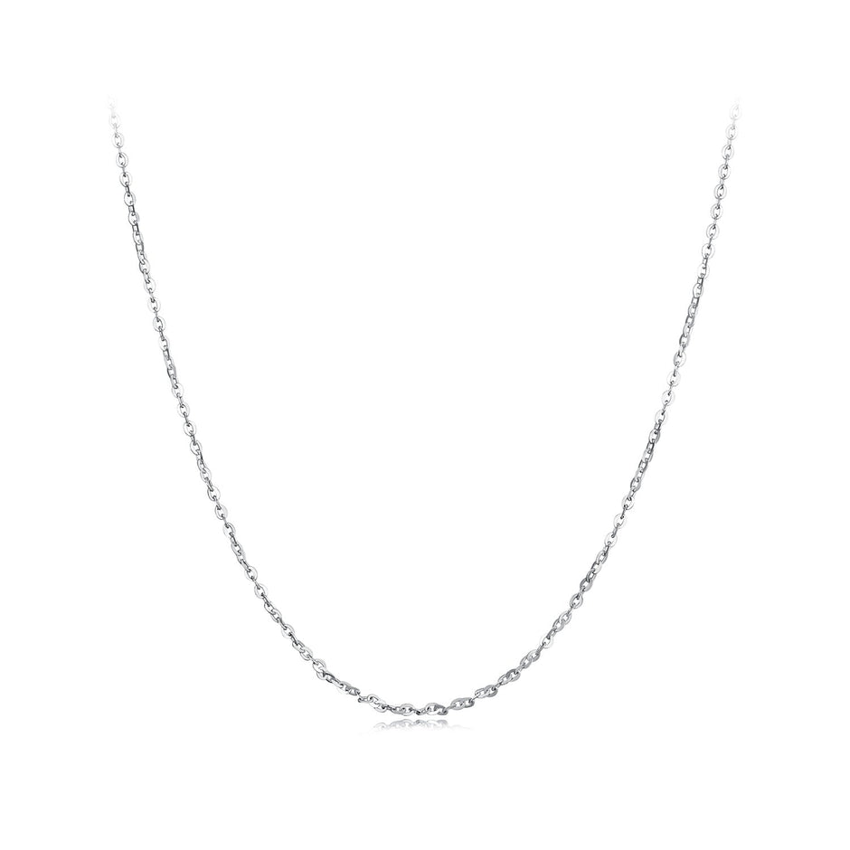 925 Sterling Silver Plated Platinum Necklace 45.0 cm for Men