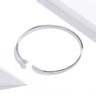 S925 Sterling Silver Bracelet with Pavé Setting CZ 6cm Diameter for Women