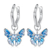 925 Sterling Silver Enamel Pavé Setting CZ Earrings for Women