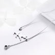 925 Sterling Silver Necklace 38-45cm with 1.4*2.5cm Pendant for Women