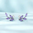 925 Sterling Silver Earrings with CZ and Oxidized Finish - 1.3*0.6cm