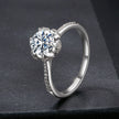 925 Sterling Silver Moissanite Ring 1ct Size 6 White Gold Plated for Women