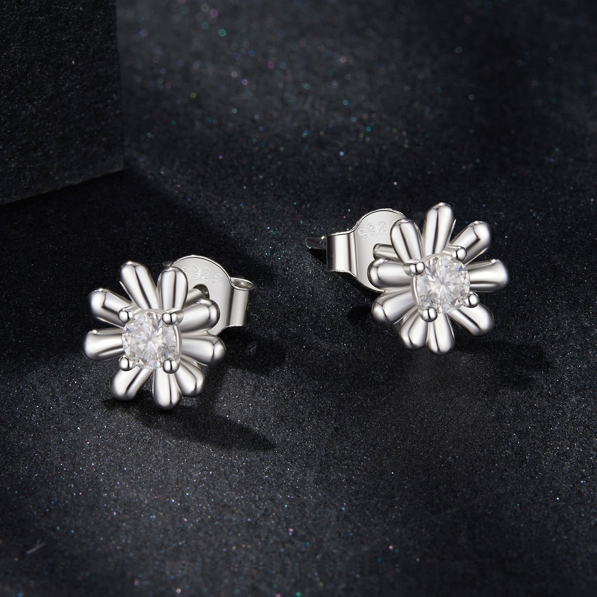 925 Sterling Silver Moissanite 0.3cm Earrings for Women