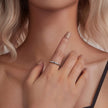 925 Sterling Silver Ring with Pavé Setting CZ, Size 6.0 for Women