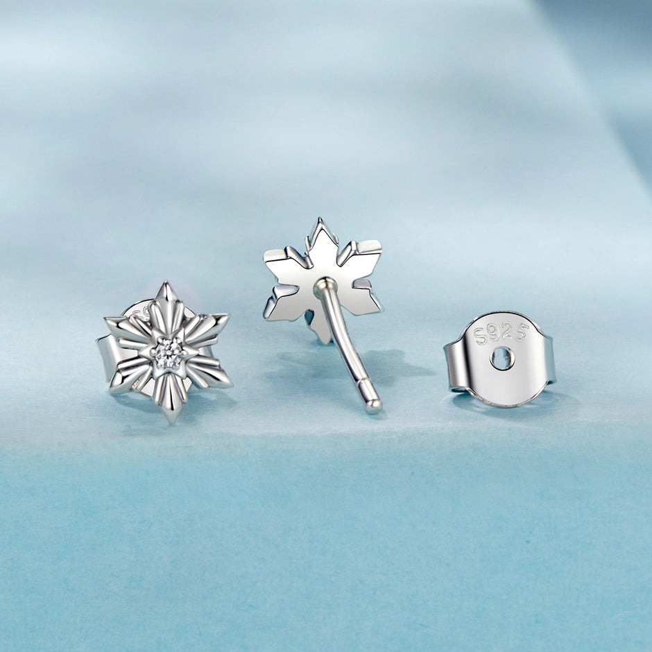 925 Sterling Silver Earrings with Pavé Setting CZ in Oxidized Finish