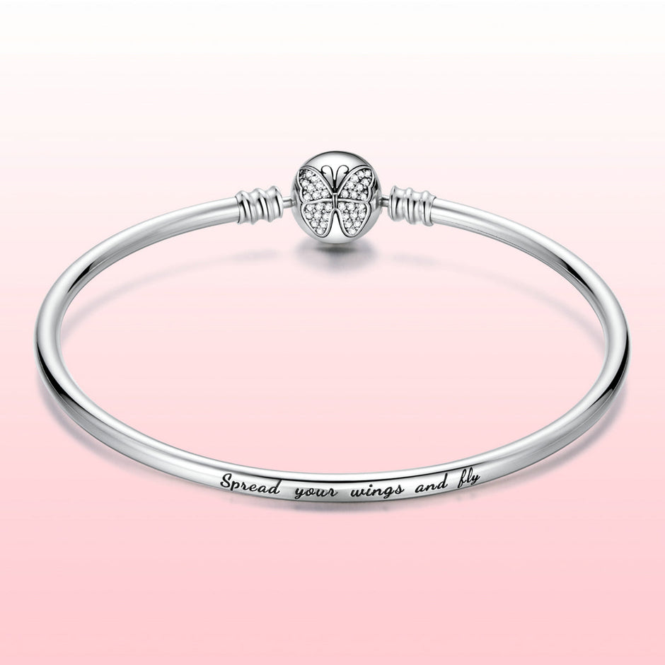 925 Sterling Silver 17.0 cm Oxidized CZ Bracelet for Women