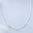 925 Sterling Silver Necklace with Pavé Setting CZ & Synthetic Pearl for Women