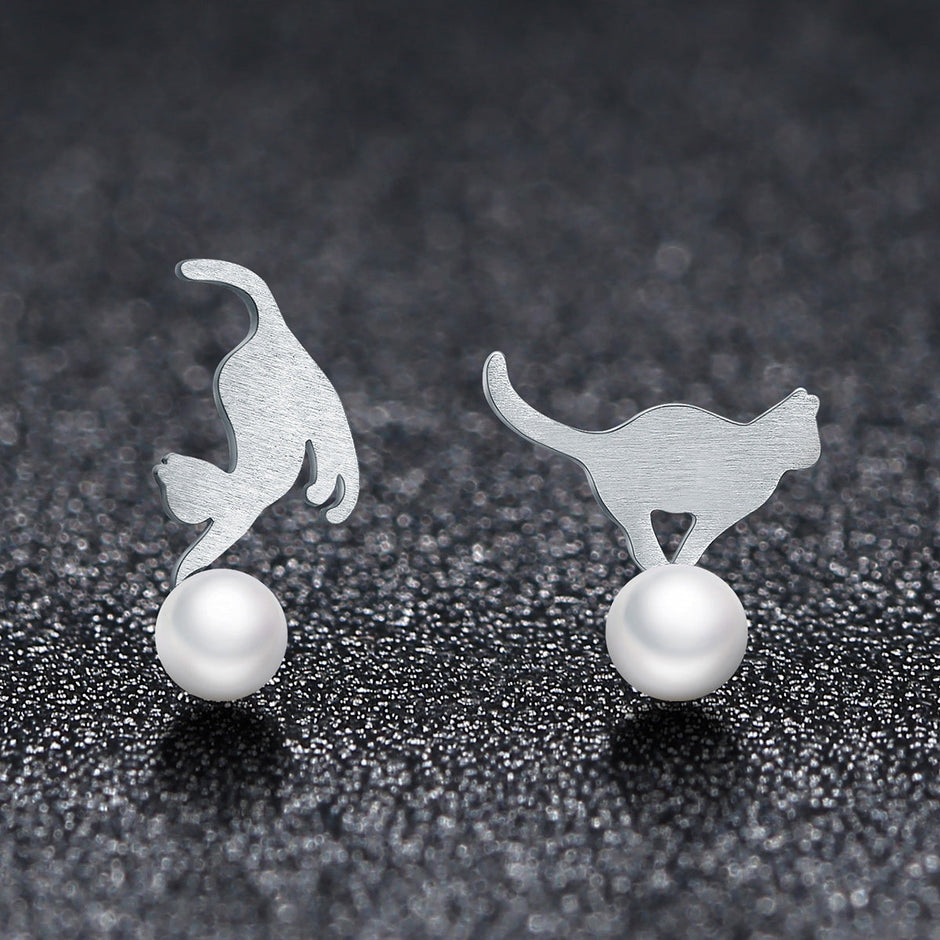 925 Sterling Silver Shell Pearl Earrings for Women