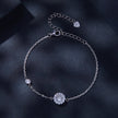 925 Sterling Silver Moissanite 0.5ct Bracelet with Pavé Setting for Women