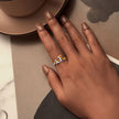 925 Sterling Silver Enamel Plated White Gold 2.6mm Ring