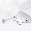 925 Sterling Silver Necklace 38-45cm with 1.4*2.5cm Pendant for Women