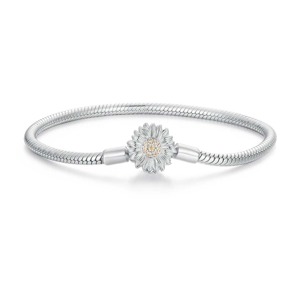 925 Sterling Silver Pavé Setting CZ Bracelet for Women - 17.0 Size, 170mm Length, 3mm Chain Thickness