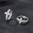 925 Sterling Silver Moissanite Earrings 1.3cm for Women