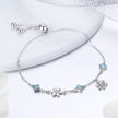 925 Sterling Silver Adjustable Bracelet for Women - 22cm