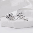 925 Sterling Silver Brass White Gold Plated Earrings with CZ for Women