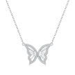 S925 Sterling Silver Plated Nacre & CZ Necklace, 40+5cm for Women
