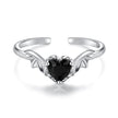 925 Sterling Silver Oxidized Pendant CZ Ring