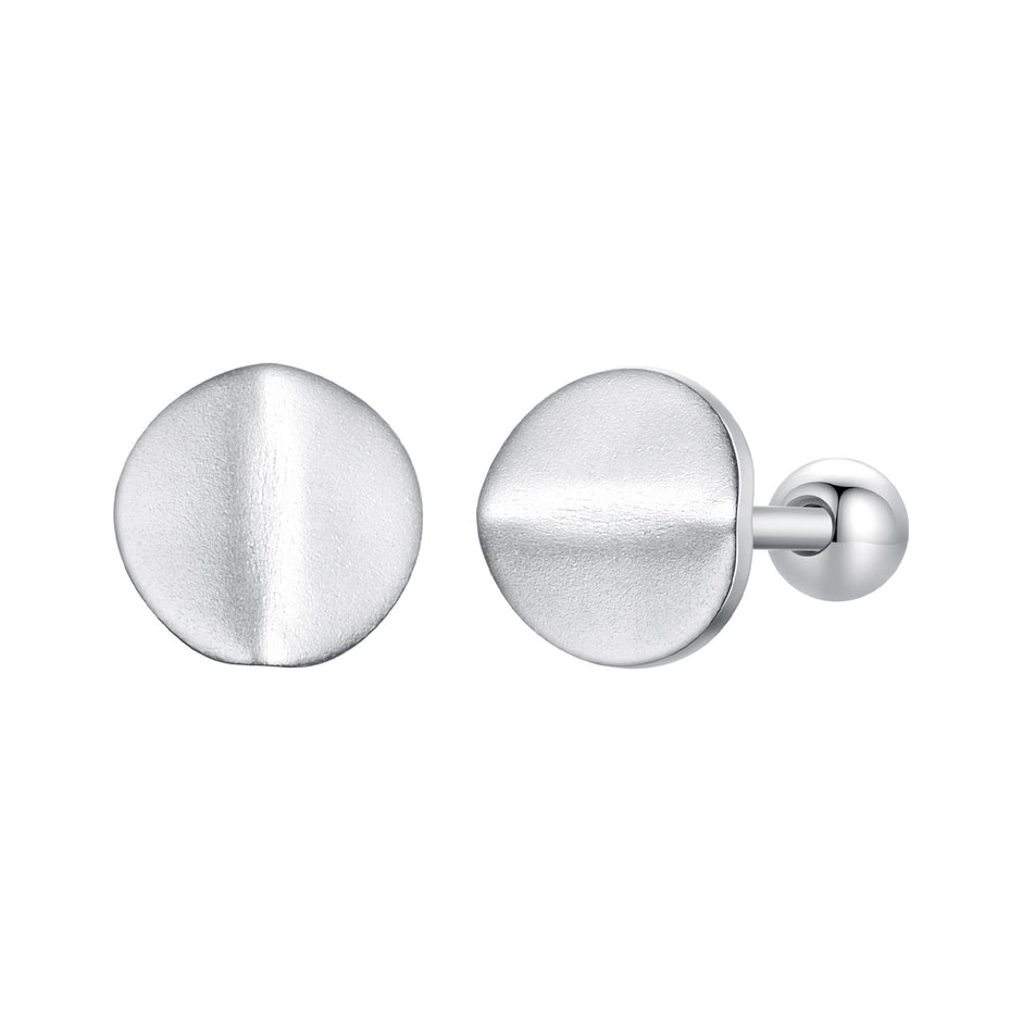925 Sterling Silver + White Gold Plated Earrings