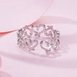 925 Sterling Silver and White Gold Plated Ring for Women