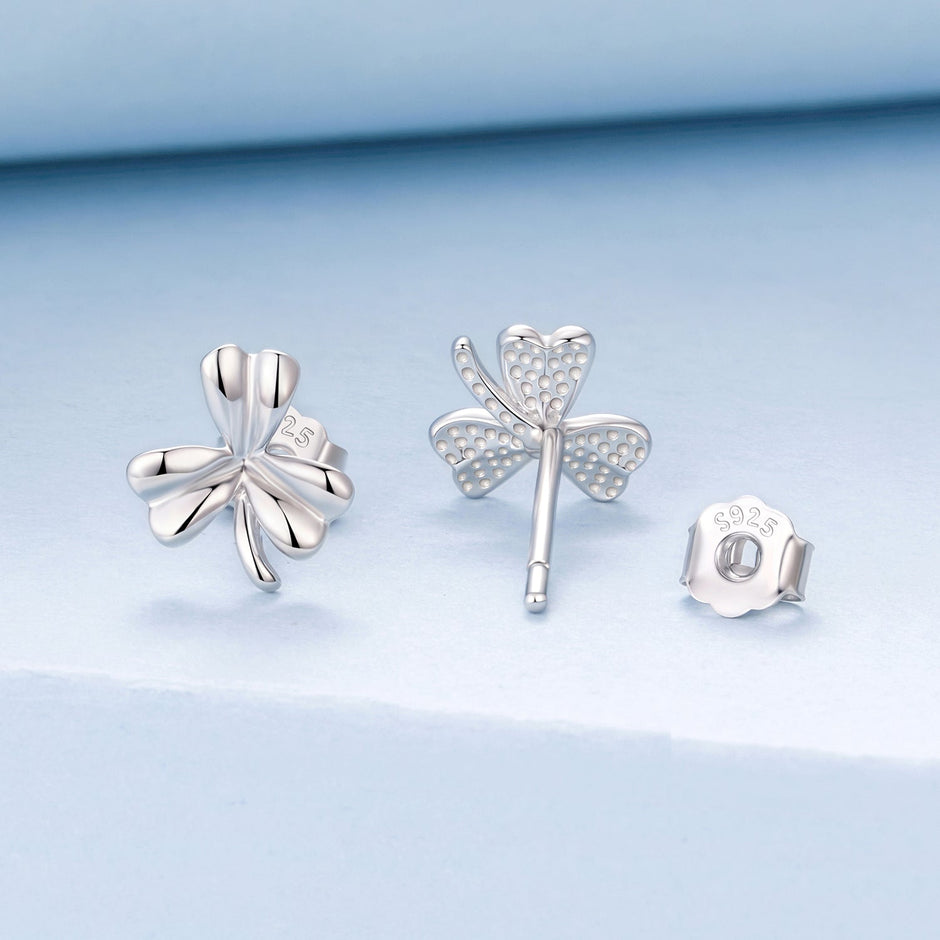 925 Sterling Silver White Gold Plated 0.7cm Earrings for Women