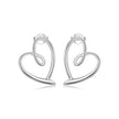 925 Sterling Silver Earrings for Women - 19x14mm, Platinum Plated