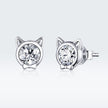 925 Sterling Silver Plated Platinum CZ Earrings for Women