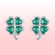 925 Sterling Silver Enamel Plated Platinum Earrings for Women