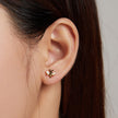 925 Sterling Silver Enamel Plated Gold Earrings