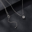 925 Sterling Silver Moissanite Necklace 40+5cm with Pavé Setting for Women