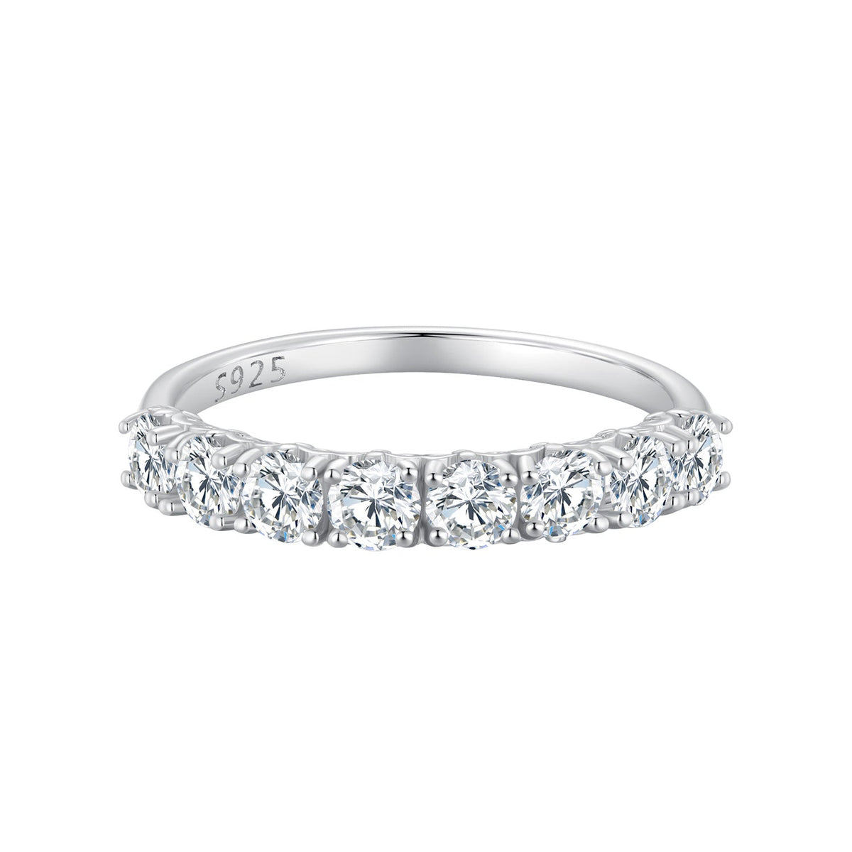 925 Sterling Silver Plated Moissanite Ring Size 5 for Women