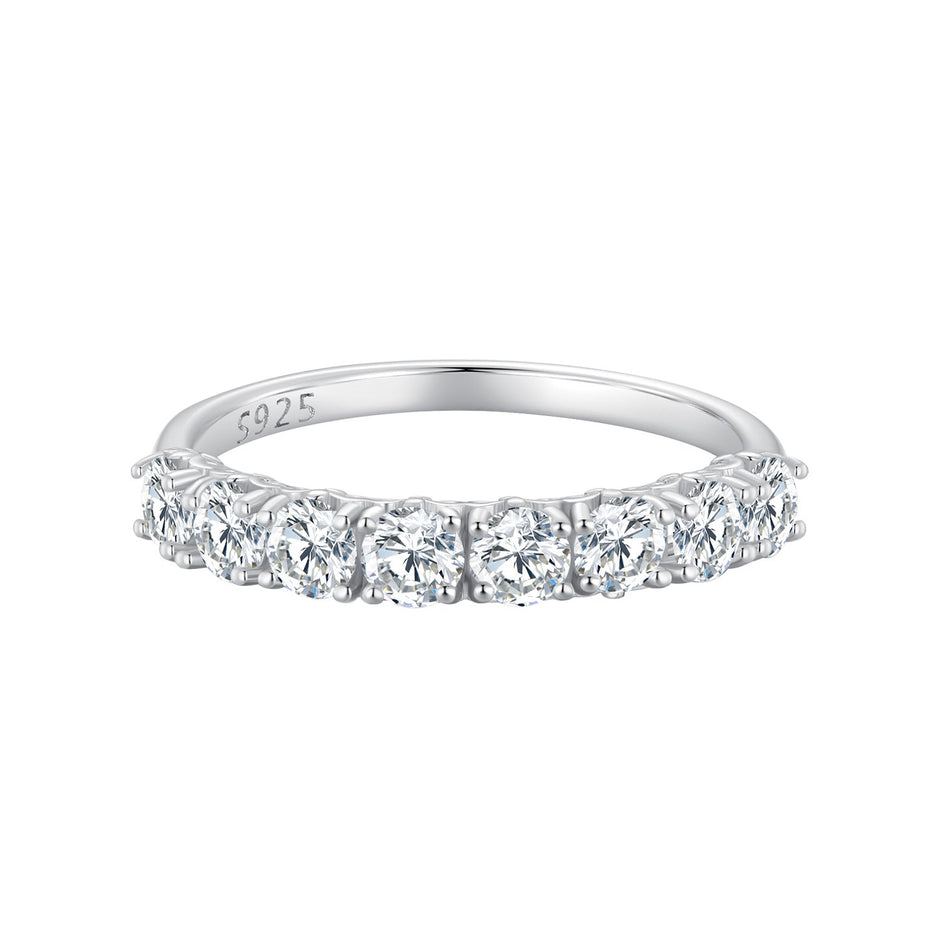 925 Sterling Silver Plated Moissanite Ring Size 5 for Women