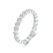 925 Sterling Silver 2mm Moissanite Ring Size 7 for Women