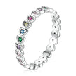 925 Sterling Silver & Platinum Plated 0.29cm CZ Ring for Women Size 6.0