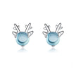 925 Sterling Silver Transparent Glass Earrings