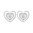 925 Sterling Silver White Gold Plated CZ Earrings